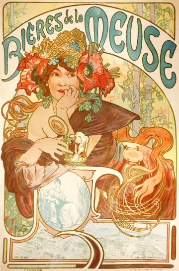 Affiche ancienne originale Bières de la Meuse-posterissim