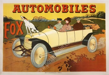 Affiche ancienne originale des automobiles Fox-posterissim