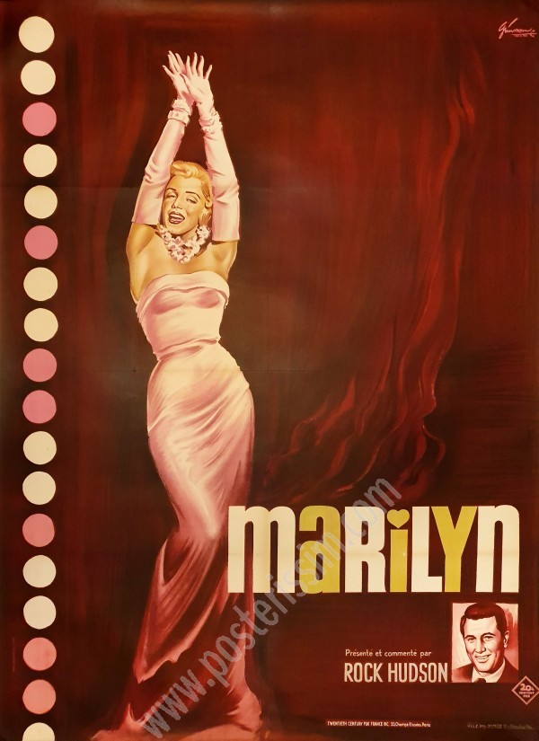 Affiche ancienne originale Marilyn par Boris Grinsson-posterissim