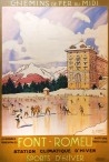Affiche ancienne originale de voyage de la Cunard Line : Etats-Unis et Canada-posterissim