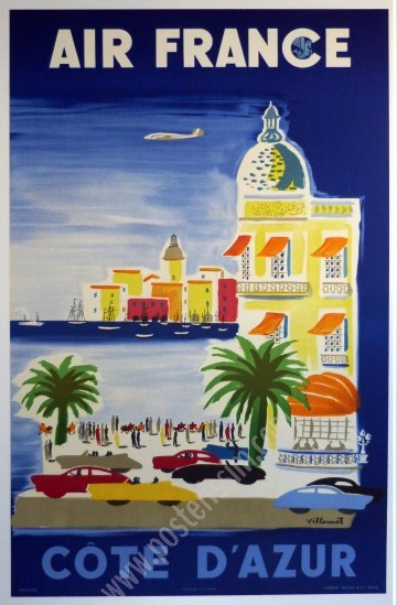 Original poster Air France Côte d'Azur-posterissim