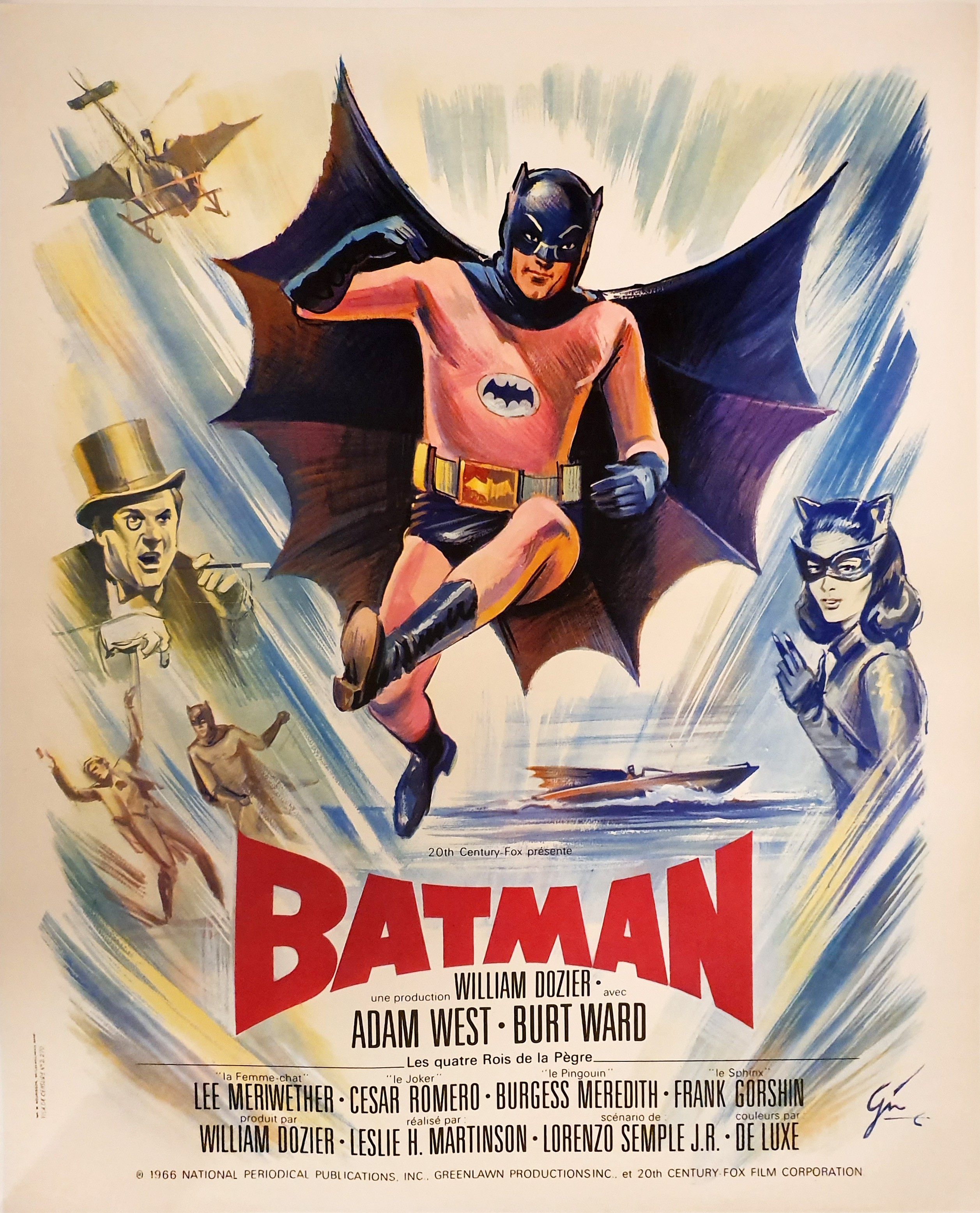 Batman 1966 Italian B-Side Film Poster Print