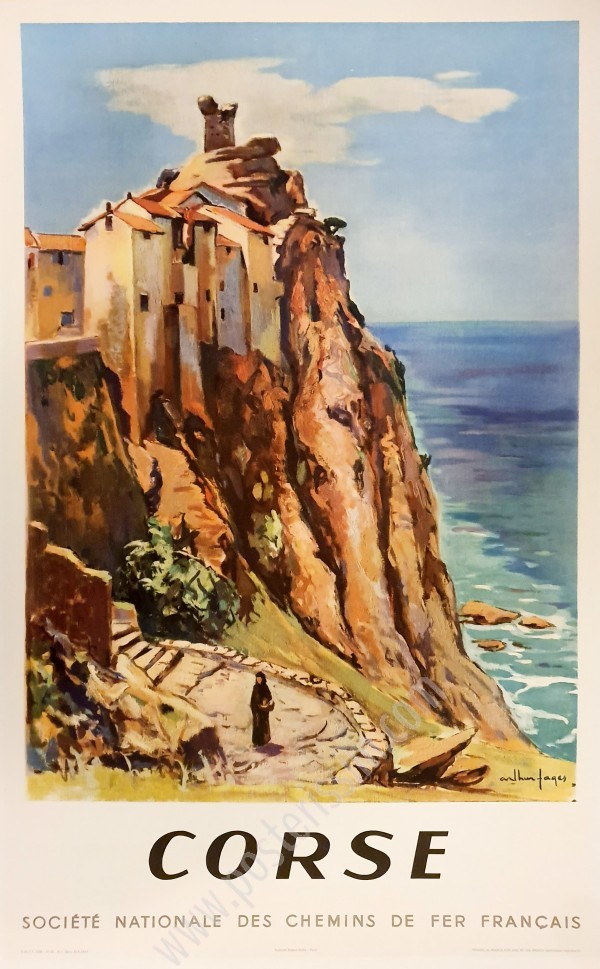 Affiche ancienne originale SNCF Corse-posterissim