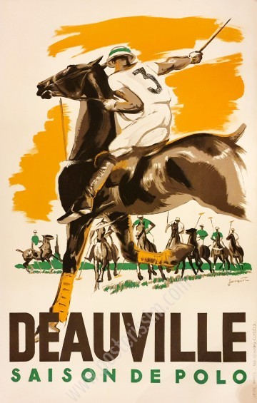 Affiche ancienne originale Deauville Saison de Polo-posterissim