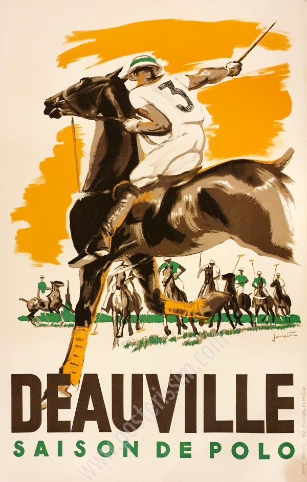 Affiche ancienne originale Deauville Saison de Polo-posterissim