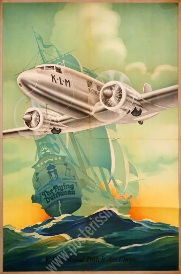 Affiche ancienne originale KLM: the flying dutchman-posterissim