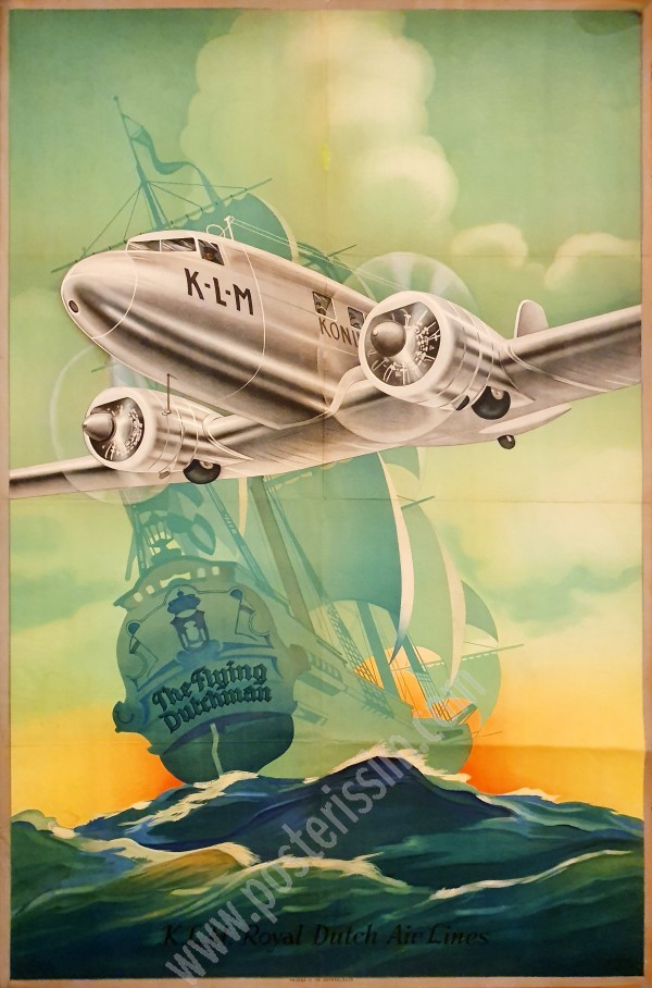 Affiche ancienne originale KLM: the flying dutchman-posterissim