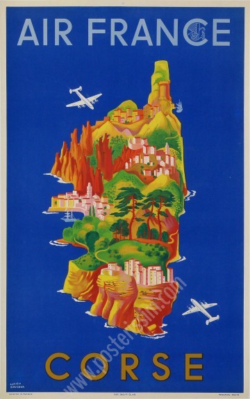 Original poster Air France Corse-Posterissim