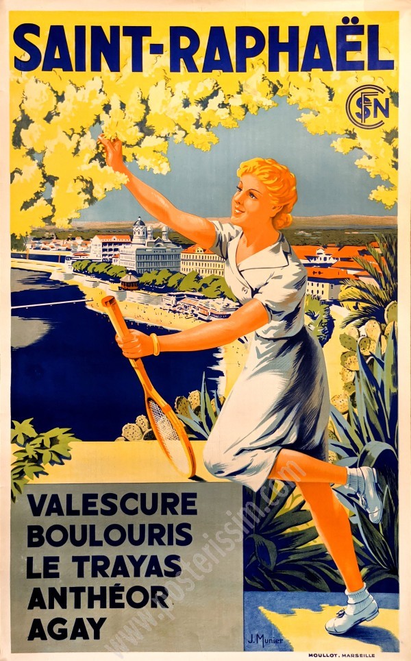 Affiche ancienne SNCF Saint-Raphaël-posterissim