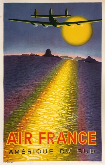 Affiche originale Air France Amérique du Sud-posterissim