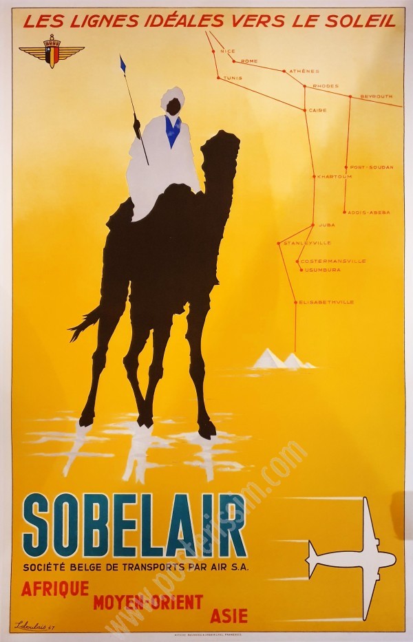 Affiche ancienne originale Sobelair-posterissim