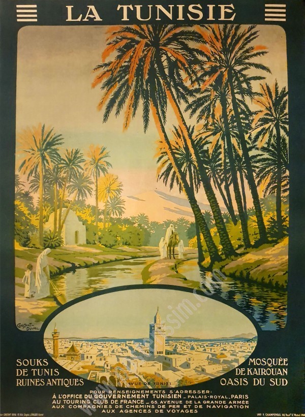 Affiche ancienne originale La Tunisie-posterissim