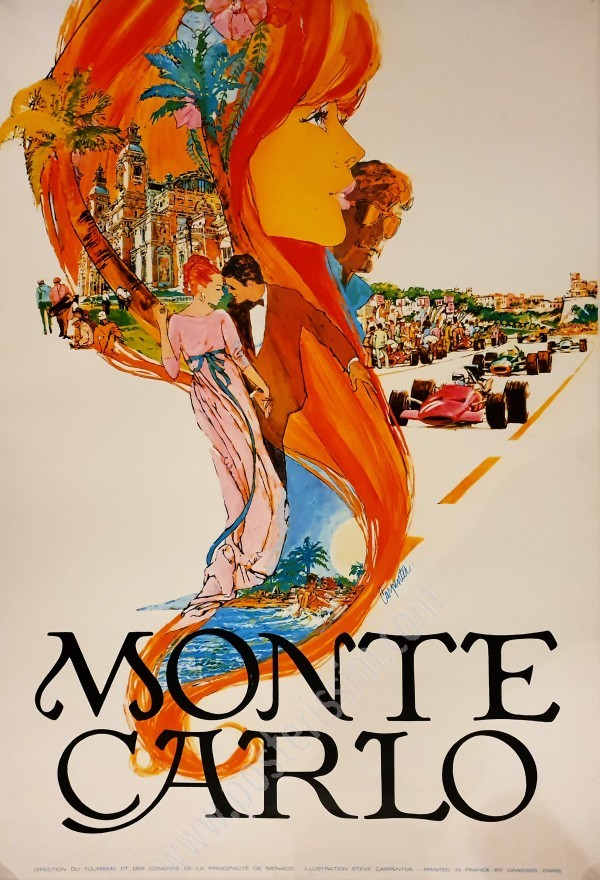 Affiche ancienne originale Monte Carlo-posterissim