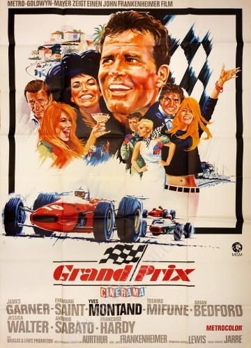 Affiche ancienne originale allemande du film Grand Prix-posterissim