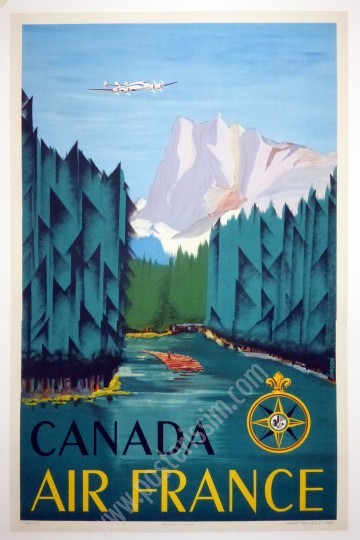 Original poster Air France Canada-posterissim